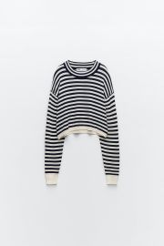 Zara Cropped Knit Sweater at Zara