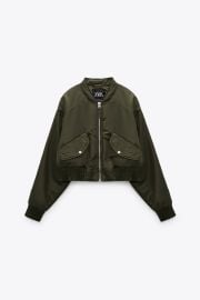 Zara Cropped Water Repellant Bomber at Zara