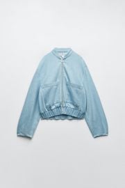 Zara Denim Bomber Jacket at Zara