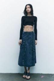 Zara Denim Cargo Skirt at Zara