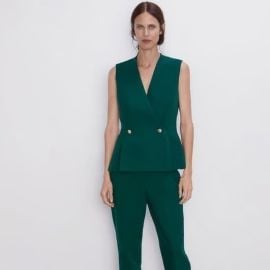 Zara Double Breasted Vest at Zara