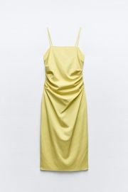 Zara Draped Midi Dress at Zara