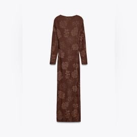 Zara Dresses Nwt Zara Woman Bloggers Fav Floral Open Back Jacquard Maxi Dress Size S Small Poshmark at Poshmark