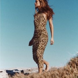 Zara Dresses Zara Tan And Brown Halter Bodycon Midi Dress Poshmark at Poshmark