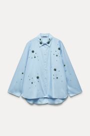 Zara Embroidered Jewel Shirt at Zara