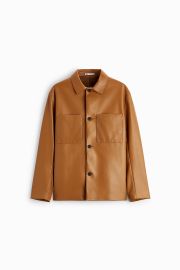 Zara Faux Leather Overshirt at Zara