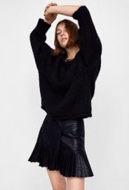 Zara Faux Leather Pleated Mini Skirt at Zara