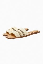 Zara Flat Sandals with Fringe at Zara