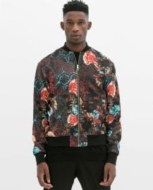 Zara Floral Bomber Jacket at Zara
