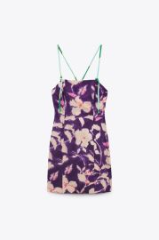 Zara Floral Line Blend Dress at Zara