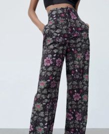 Zara Floral Pants at Zara