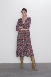 Zara Floral Print Dress at Zara