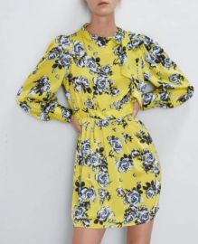 Zara Floral Yellow Dress at Zara