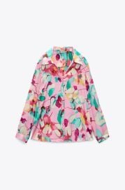 Zara Flowy Printed Blouse at Zara