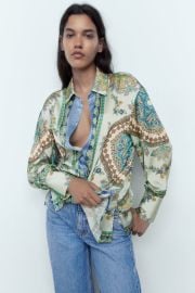 Zara Flowy Printed Shirt at Zara