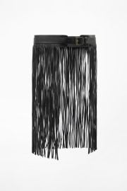 Zara Fringed Leather Belt at Zara