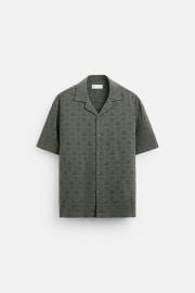 Zara Geometric Jacquard Shirt at Zara