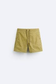 Zara Geometric Patterned Sea Shorts at Zara