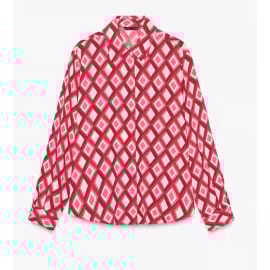 Zara Geometric Print Blouse at Zara