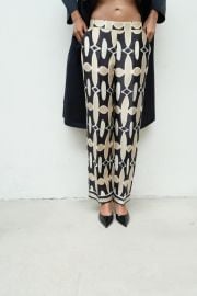 Zara Geometric Print Pants at Zara