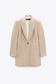 Zara Gold Button Long Blazer at Zara