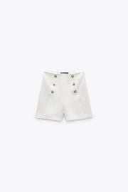 Zara Gold Button Shorts at Zara