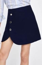 Zara Gold Button Skirt at Zara