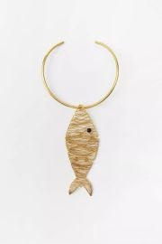 Zara Golden Colored Fish Choker Statement Necklace at Zara