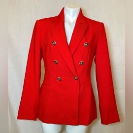 Zara Jackets amp Coats Zara Double Breasted Piqu Blazer Red Size S 36971160 Poshmark at Poshmark