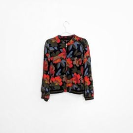 Zara Jackets amp Coats Zara Trafaluc Floral Bomber Jacket Poshmark at Poshmark