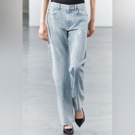 Zara Jeans Zara Zw Limited Collection Shimmery High Waist Wide Leg Jeans Nwt Poshmark at Poshmark