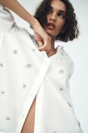 Zara Jewel Poplin Shirt at Zara