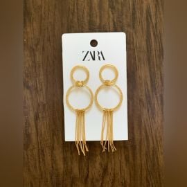 Zara Jewelry Zara Double Rings Drop Earrings Poshmark at Poshmark