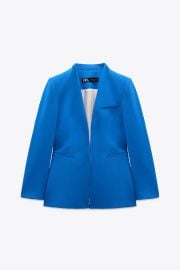 Zara Lapelless Fitted Blazer at Zara