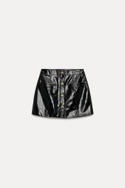 Zara Leather Effect Short Skirt at Zara
