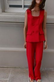 Zara Lined Button Vest at Zara