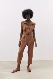 Zara Long Belted Jumpsuit at Zara