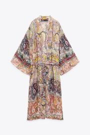 Zara Long Printed Kimono at Zara