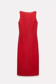 Zara Midi Dress with Slit at Zara