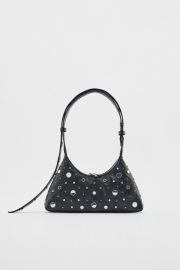 Zara Mirrored Rocker Shoulder Bag at Zara