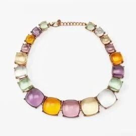 Zara Multi Colored Resin Necklace at Zara