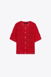 Zara Open Knit Cardigan at Zara