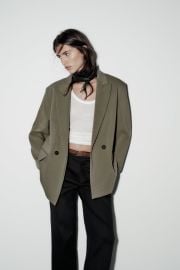 Zara Oversized Double Breasted Blazer at Zara