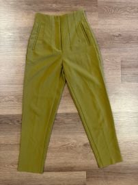 Zara Pants amp Jumpsuits Zara Olive Green Highwaist Pleated Trousers Poshmark at Poshmark
