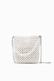 Zara Pearl Bead Mini Bucket Bag at Zara