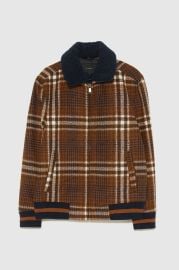 Zara Plaid Bomber Jacket at Zara