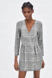 Zara Plaid Double Breasted Dress at Zara