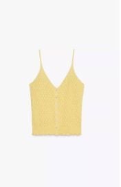 Zara Pointelle Knit Top at Zara