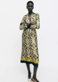 Zara Printed Dress with Belt at Zara