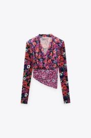 Zara Printed Flowers Top at Zara